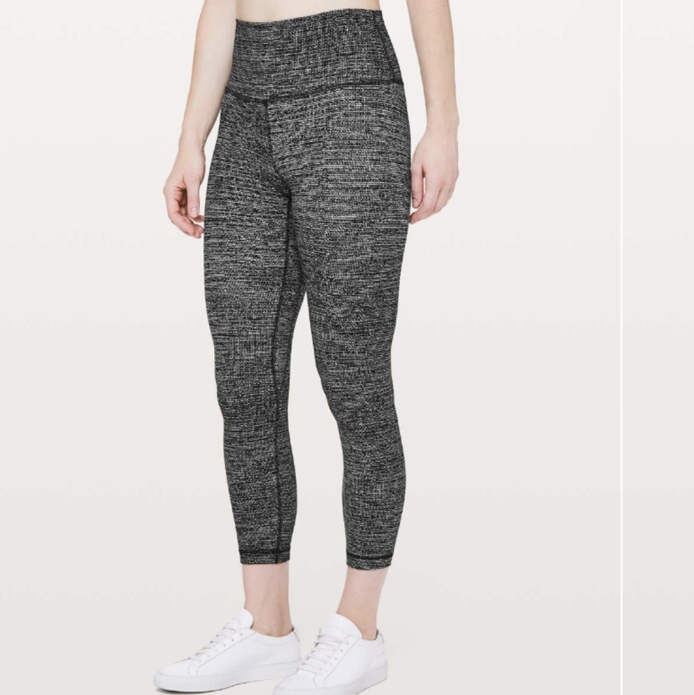 Lululemon Align Pant II *25" Twillines Ice Grey Black